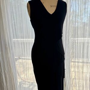 Calvin Klein Black Asymmetrical Sheath Dress
